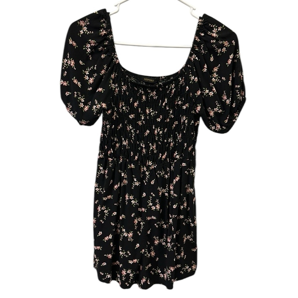 Hesperus Floral Rayon Off Shoulder Shorts Romper Juniors Large - Picture 10 of 12